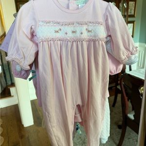 Baby Threads Pink Smocked Outfit 6 months